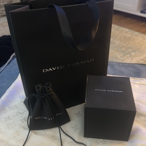 David Yurman Sterling/14K Gold & Sapphire Bracelet / Ring SET - Picture 9 of 9